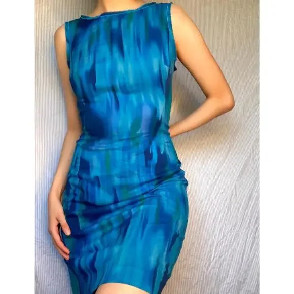 ann taylor blue sheath dress Ann Taylor Dress Floral Color-Block Lace Navy, Teal, Cream Size 2P SKU –  Designers On A Dime main image 1